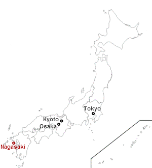 Dove si trova Nagasaki in Giappone