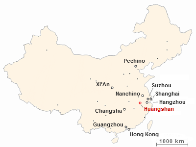 Dove si trova Huangshan in Cina