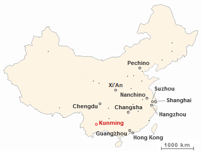 Dove si trova Kunming in Cina