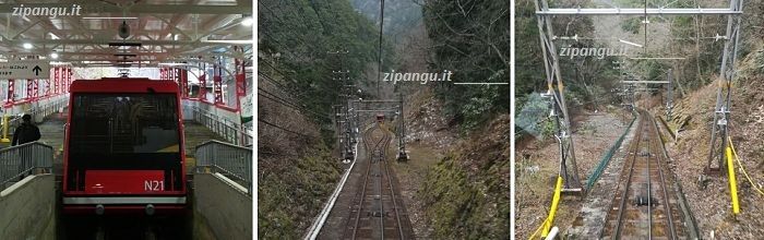 Funicolare tra la Stazione di Gokurakubashi e la Stazione di Koyasan