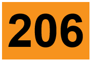 Simbolo della Linea di autobus 206