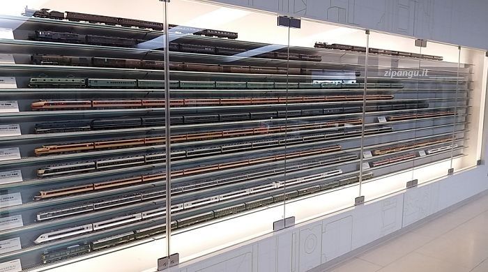 Modelli di treni nel Museo Ferroviario di Kyoto
